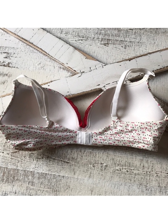 Victoria's Secret White Bra with Pink Dot Print - Picture 5 of 7